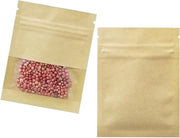 Zaini per semi 100 pezzi - Carta kraft - 7x9cm - Chiusura a finestra - Riasimili per semine - Zaini per semi