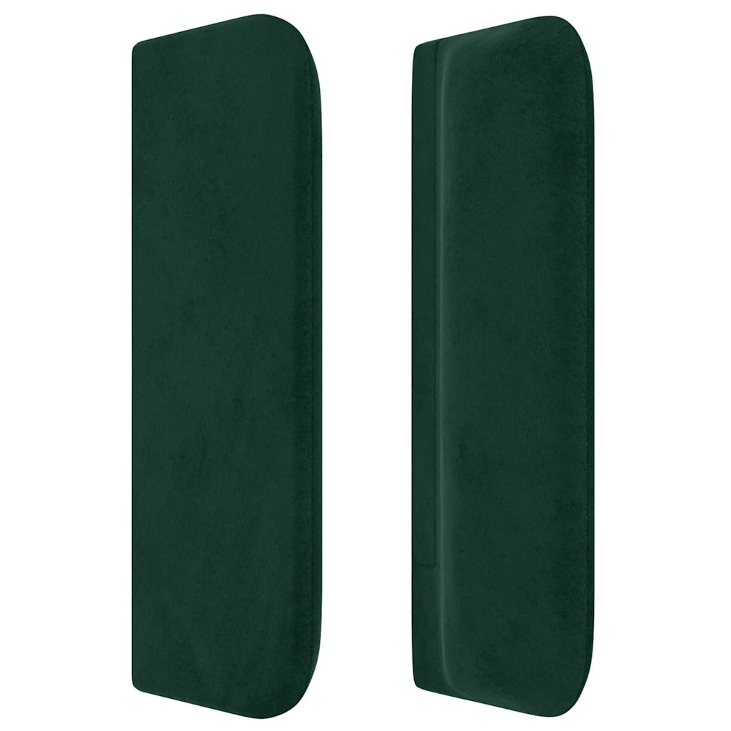 Testiera | Testata ad Orecchio Verde Scuro 103x16x78/88 cm in Velluto