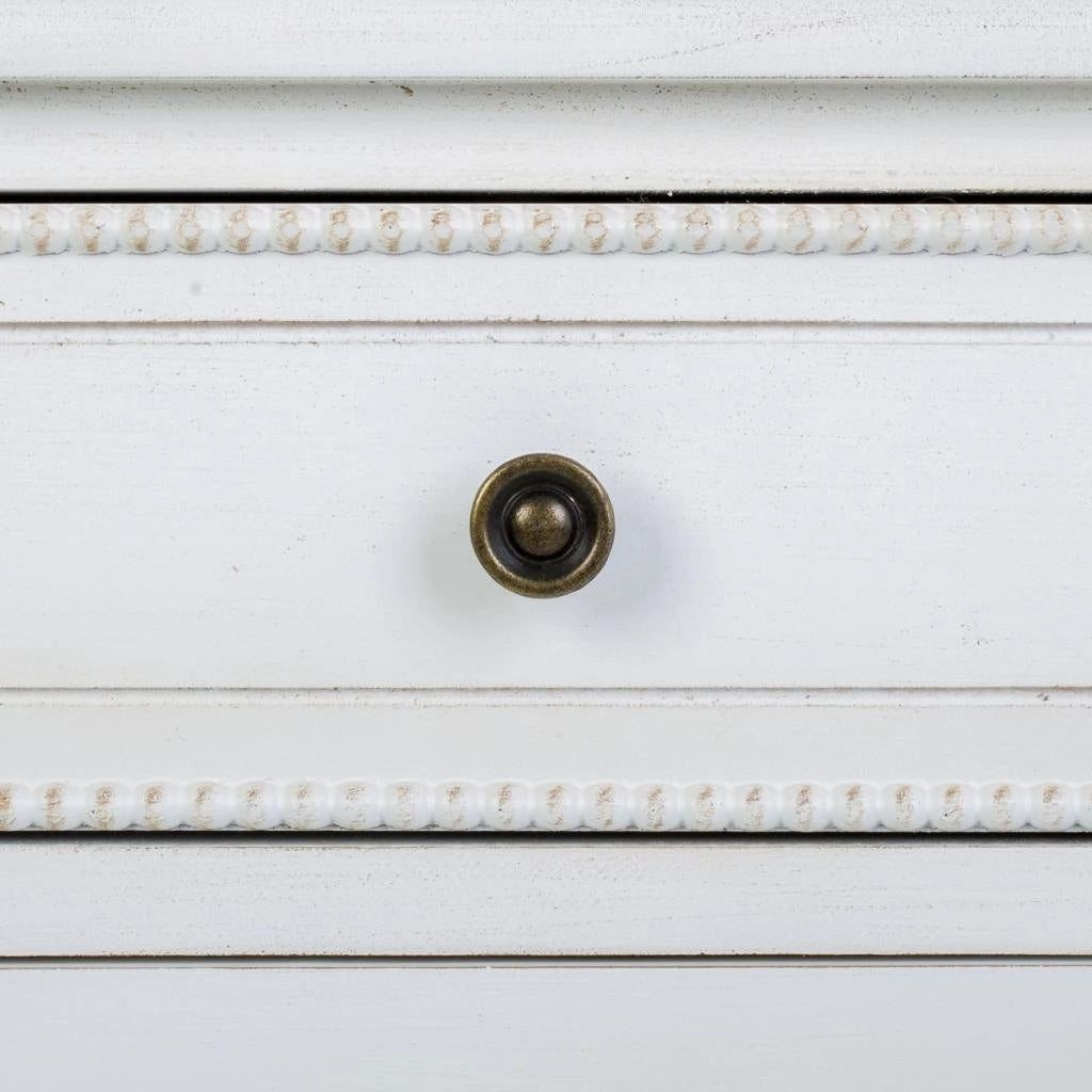 Comodino in legno laccato bianco 45x36x72