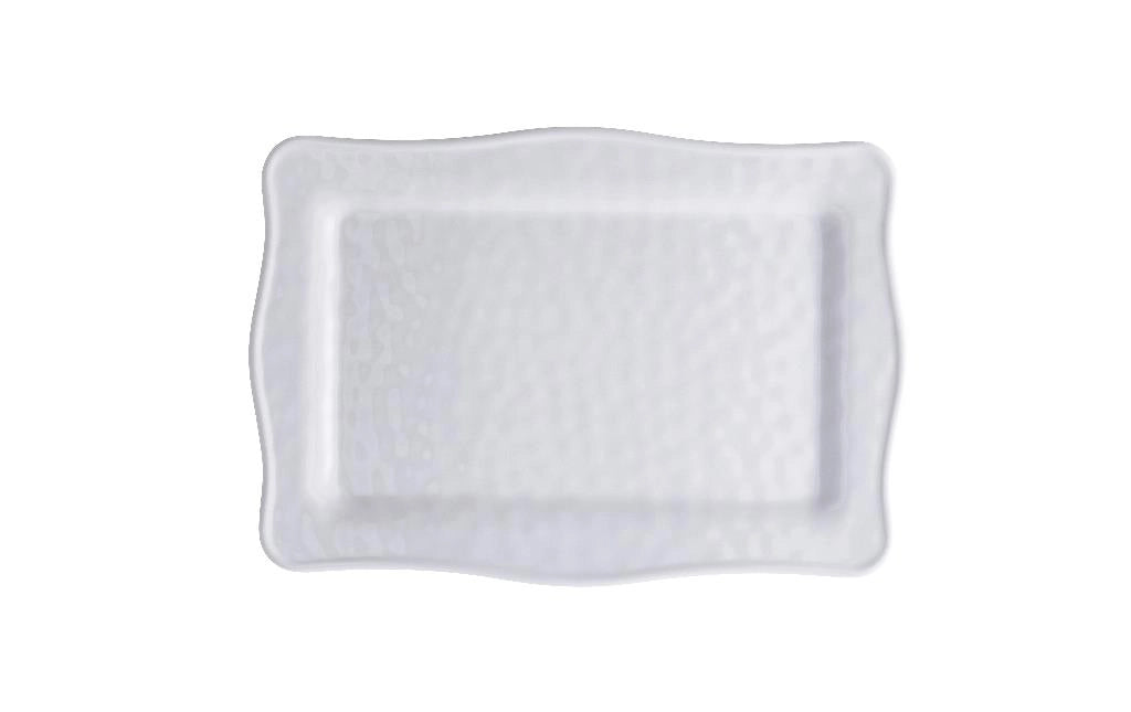 Vassoio Rettangolare in Melamina Bianco 30 x 21 x 2 cm