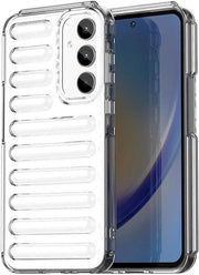 Hoes in silicona per smartphone, resistente agli urti e ultraleggera, trasparente con bordo di protezione in TPU premium. Protegge contro graffi e cadute. Adatto per Samsung Galaxy A55 5G.