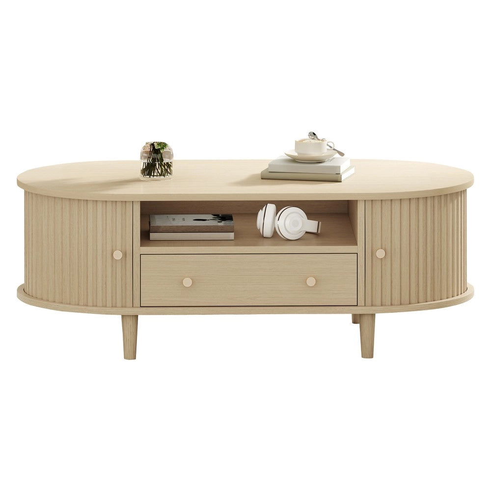 Tavolino da Caff¨¨ con Cassetto e Ripiano ¨C MINIMAL ¨C Legno, 100x50x36