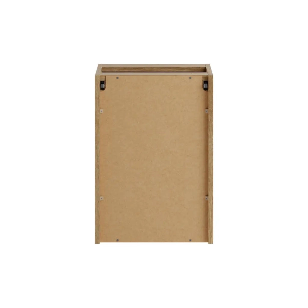 Mobile bagno VANO 40 cm in rovere sospeso con cesto della biancheria