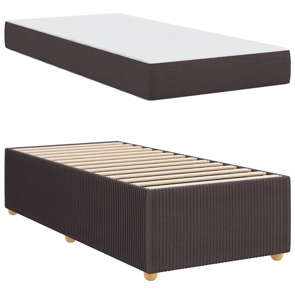Struttura del letto Marrone Scuro 80 x 200 cm Tessuto