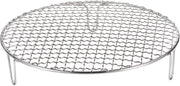 Griglia a rete rotonda per cottura 9,8 pollici in acciaio inox con gambe da 50 mm per cucinare, friggere, bollire e grigliare