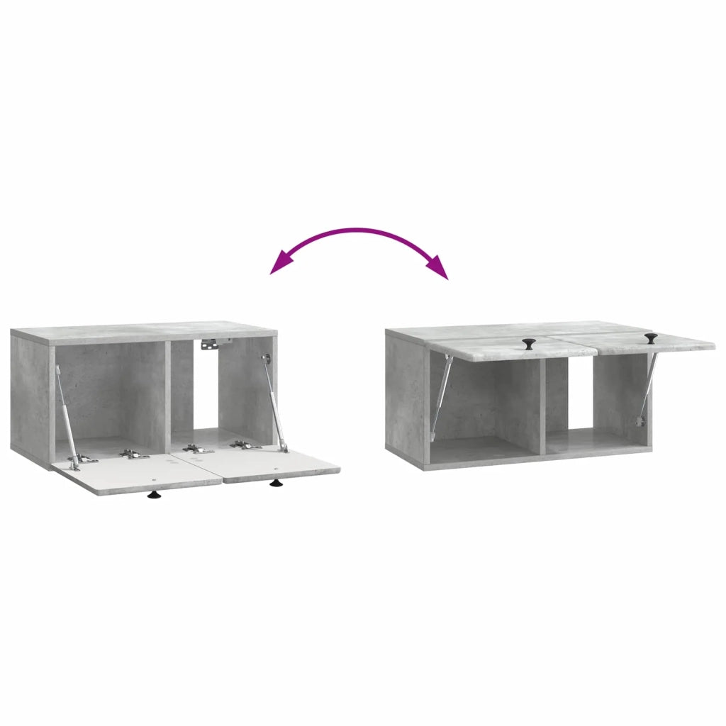Mobile Porta TV da Muro 59,5 x 31 x 30 cm Grigio Cemento