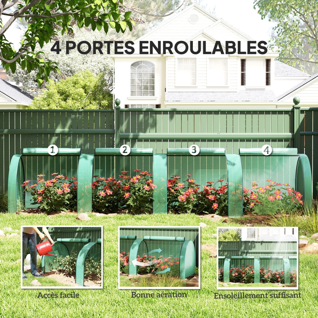 Serra da giardino per pomodori ¨C zephmum ¨C verde 4x1x0.8m acciaio PE anti-UV