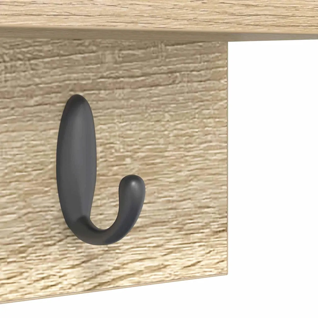 Appendiabiti a muro A parete Rovere Sonoma 60 x 10,5 x 18 cm 874389