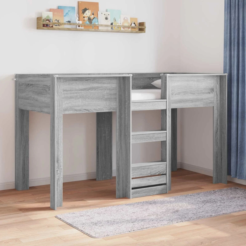 Letto a Castello per Bambini Grigio Sonoma 75 x 190 cm 3410472