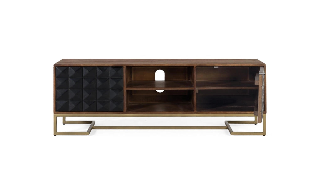 Mobile porta TV fatto a mano in legno di mango 150 cm