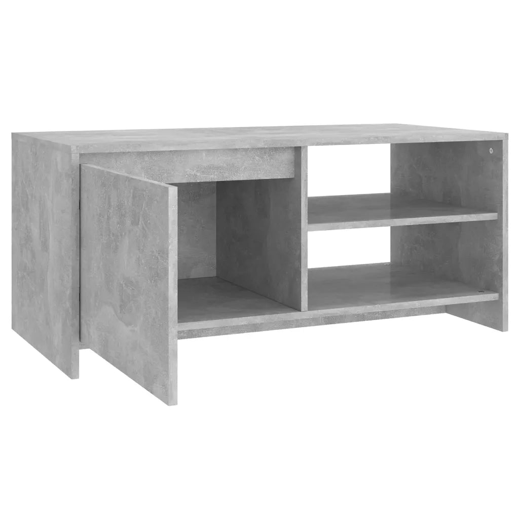 Tavolino Salotto Grigio Cemento 102x50x45 cm Legno Multistrato cod mxl 8929