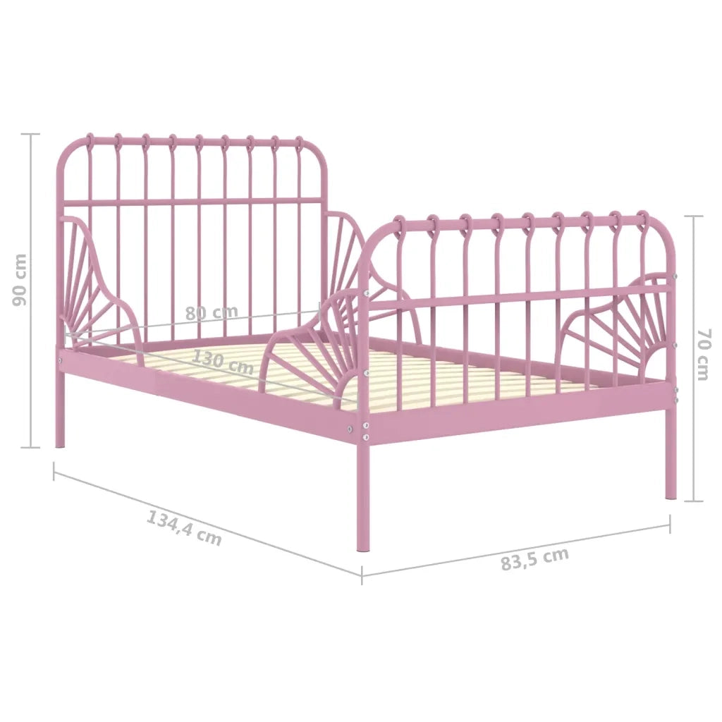 Giroletto Estendibile Rosa in Metallo 80x130/200 cm 324743