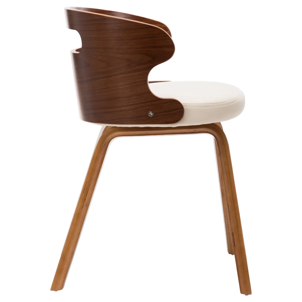 Sedie da Pranzo 6 pz Crema in Legno Piegato e Similpelle 278849