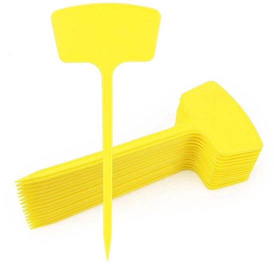 Etichette per piante - Marcature per giardino - Idonee per esterni - Resistenti all'acqua - Gialle