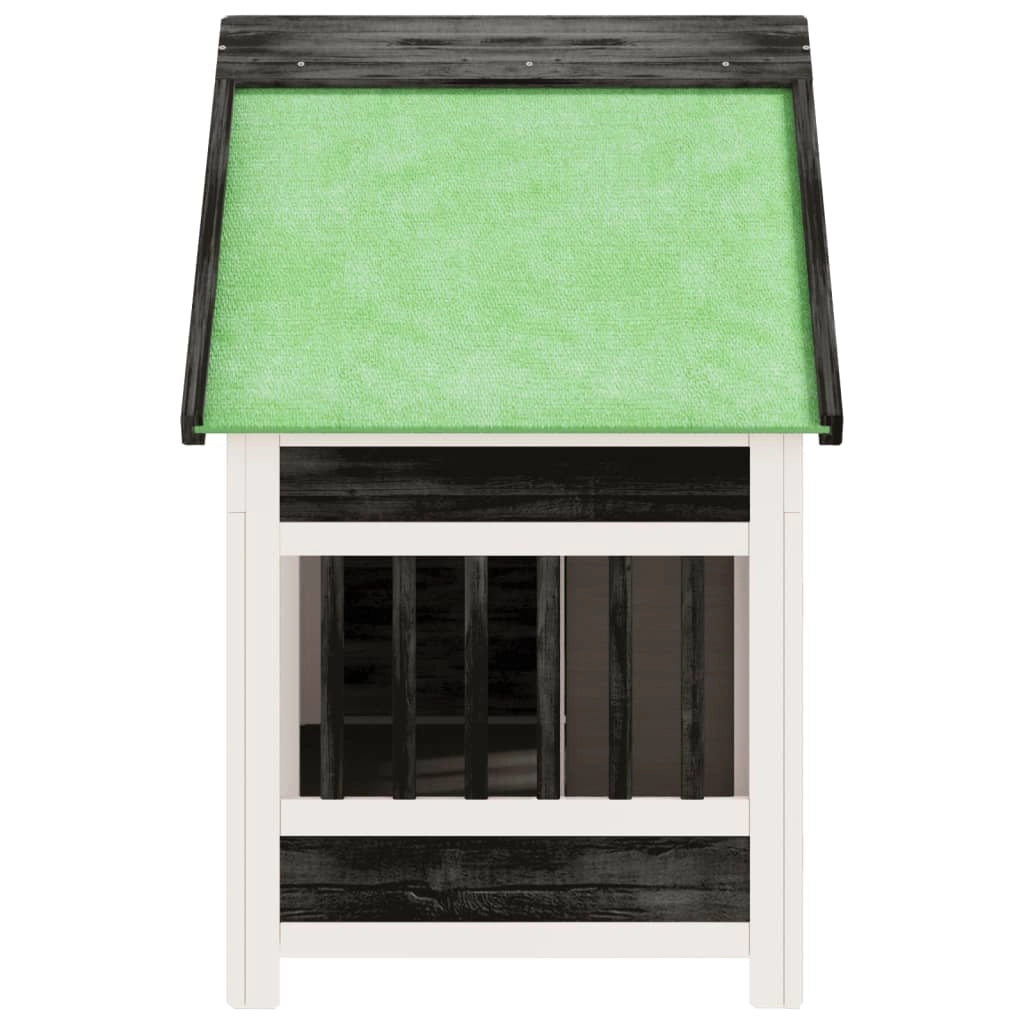 Gabbia per animali 96 x 60,5 x 87 cm in legno massello di pino grigio 02_0041723