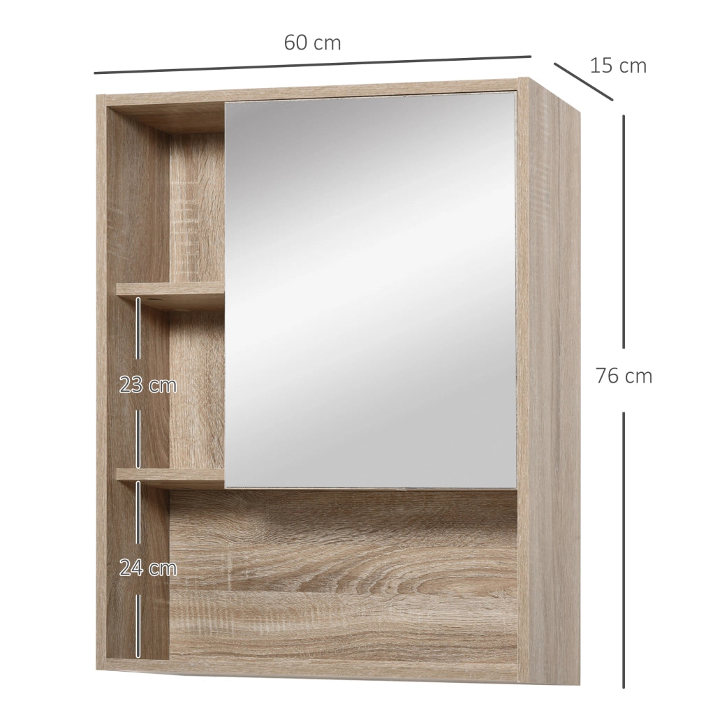 Armadio con Specchio ¨C zephmum ¨C 60x15x76 cm Rovere
