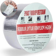Nastro adesivo impermeabile in butile - Sigillante per perdite di tetto, crepe di superficie, interstizi di zoccolatura, rotture di tubi - 10cm x 5m