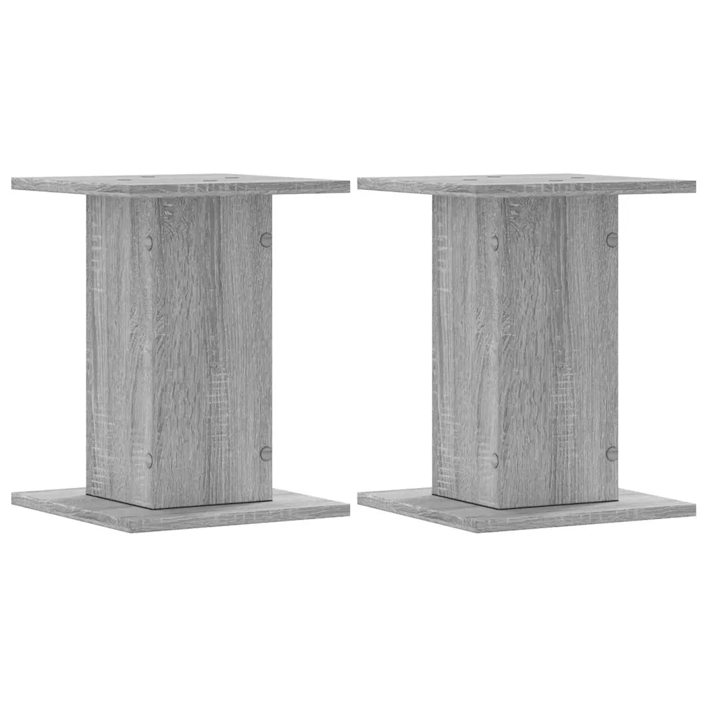 vidaXL Supporti Altoparlanti 2 pz Grigio Sonoma 30x30x40cm Multistrato