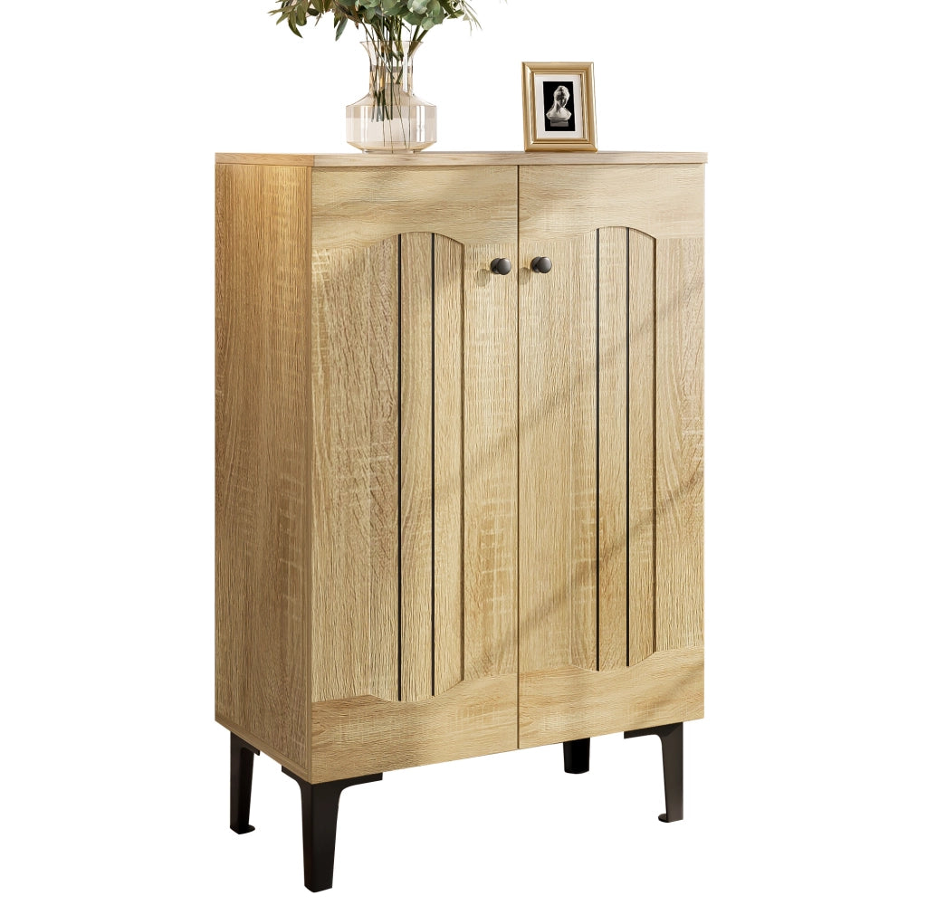 Mobile portascarpe moderno a doppia anta 60 x 31;5 x 95 cm in truciolare; colore legno
