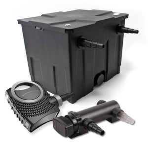 Set Filtro a 1 camera laghetto 12000l con Chiarificatore UVC 18W 3ª serie e Pompa NEO7000 50W