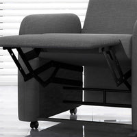 Poltrona Relax  Reclinabile 115° max con Poggiapiedi 76x78,5x102 cm Grigio