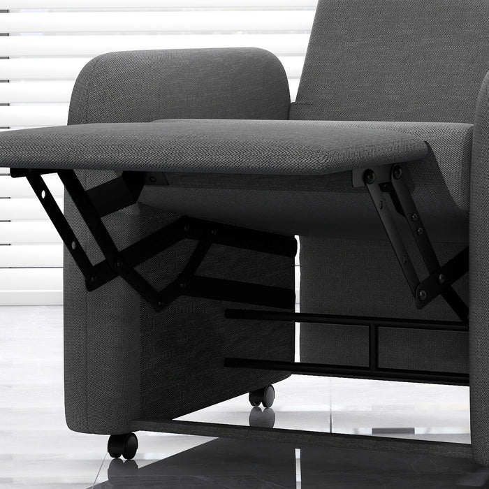 Poltrona Relax  Reclinabile 115° max con Poggiapiedi 76x78,5x102 cm Grigio