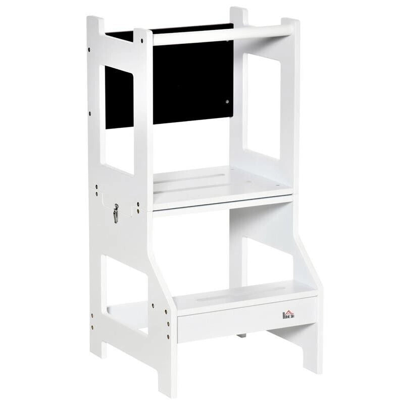 SCALA MONTESSORI 2 IN 1 CON SGABELLO E LAVAGNA INCLUSI 42X44XH86 CM