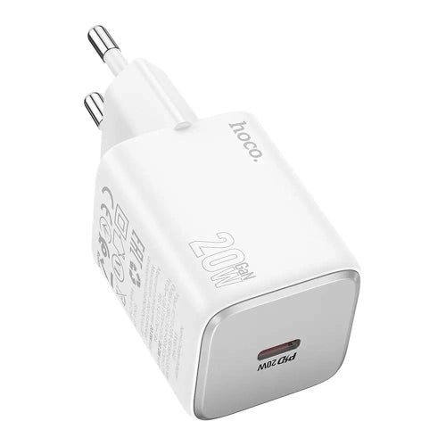 HOCO N40 - CARICABATTERIE DA RETE USB-C PD 20W - BIANCO