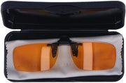 Clip-on Brille con Blocco Luce Blu - 180° Rotazione - Occhiali Portatili con Protezione UV - Incluso Cassetto di Ricarica - Panno di Pulizia