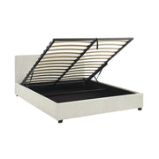 Letto a cassettone con rete a doghe 160x200cm, velluto a coste grosse,