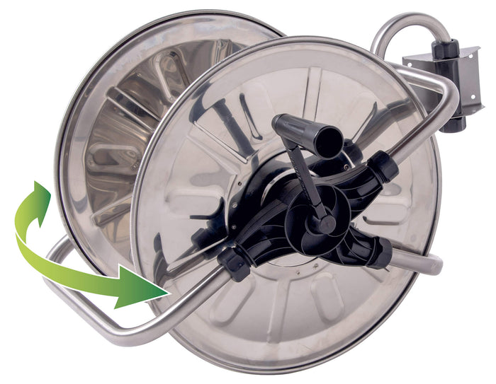 Avvolgitubo Manuale da Muro 50 mt Tubo Ø1/2” in Acciaio Inox Agrati