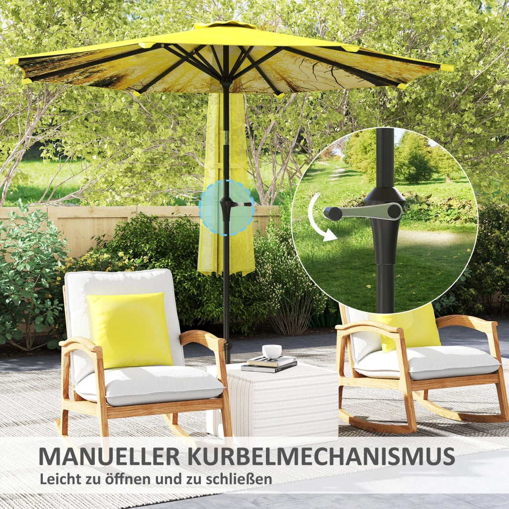 Ombrellone da giardino 300 cm ottagonale ¨C zephmum ¨C giallo con manovella