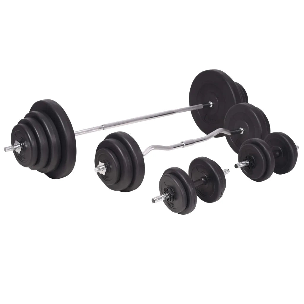 Panca Multifunzione con Bilanciere e Set di Manubri 120 kg 275378