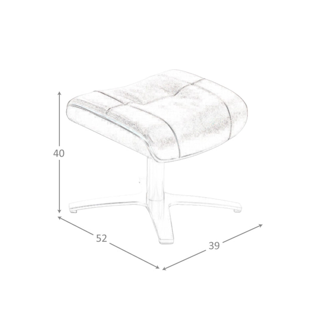 Pouf in pelle marrone cioccolato