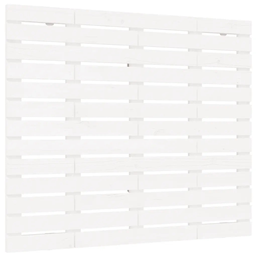 Testiera da Parete-Testiera a Muro-Testata Decorativa Bianca 126x3x91,5 cm Legno Massello di Pino