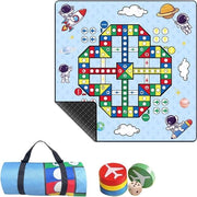Deken da bagno impermeabile grande 200x200 cm - deken da spiaggia con scacchiera - resistente al sabbia - resistente al calore - per concerti familiari - parco giochi da spiaggia - campeggio