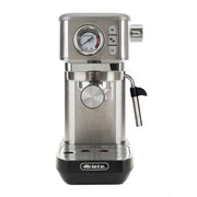 Macchina da Caffè con Manometro - 15 Bar - 1300W - Filtro ½ Tazze - Cappuccino - Silver