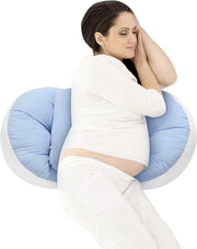 Cuscino per gravidanza, cuscino per allattamento, cuscino laterale, supporto per la schiena e la vita, cuscino per letto, schiena, vita, cuscino di supporto, copertura lavabile, migliore regalo per donne incinte