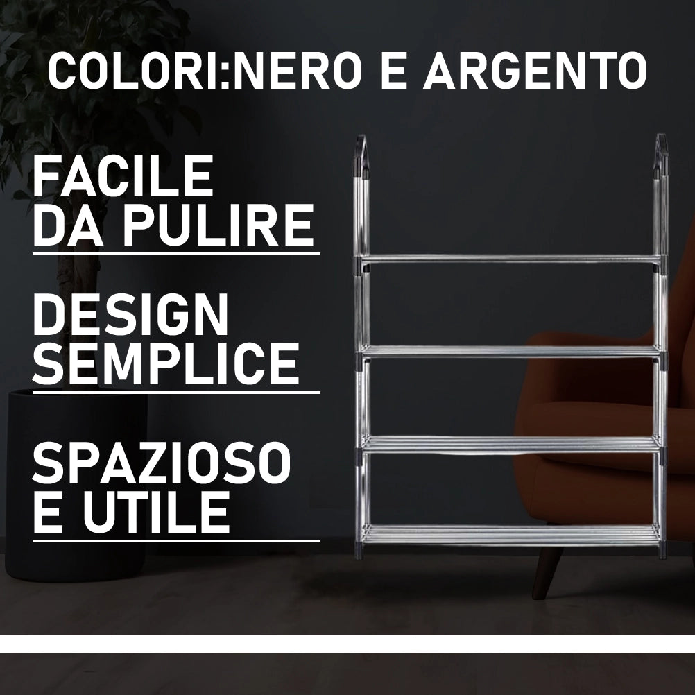 Porta Scarpe 4piani Scarpiera Organizer Scarpe Salvaspazio Casa Lavoro Campeggio