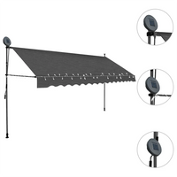 Tenda da Sole Retrattile Manuale con LED 400 cm Antracite cod mxl 6148