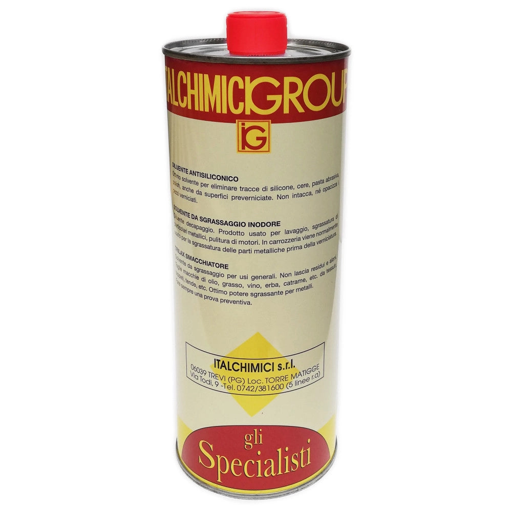 Italchimici 1lt solvente antisilicone asporta cere e siliconi idoneo all'uso in carrozzeria