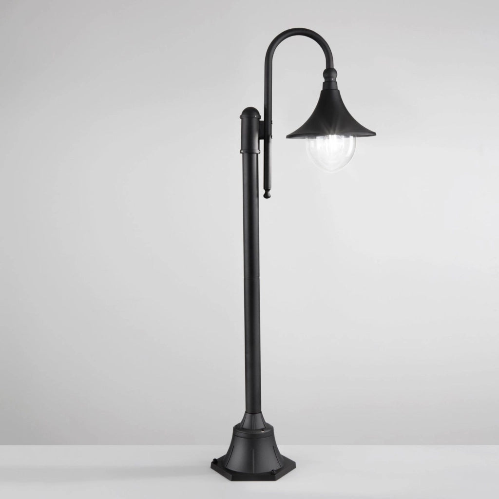 PALETTO PAVIA NERO 1 LUCE ATTACCO E27 IP44 51X130CM IN ALLUMINIO