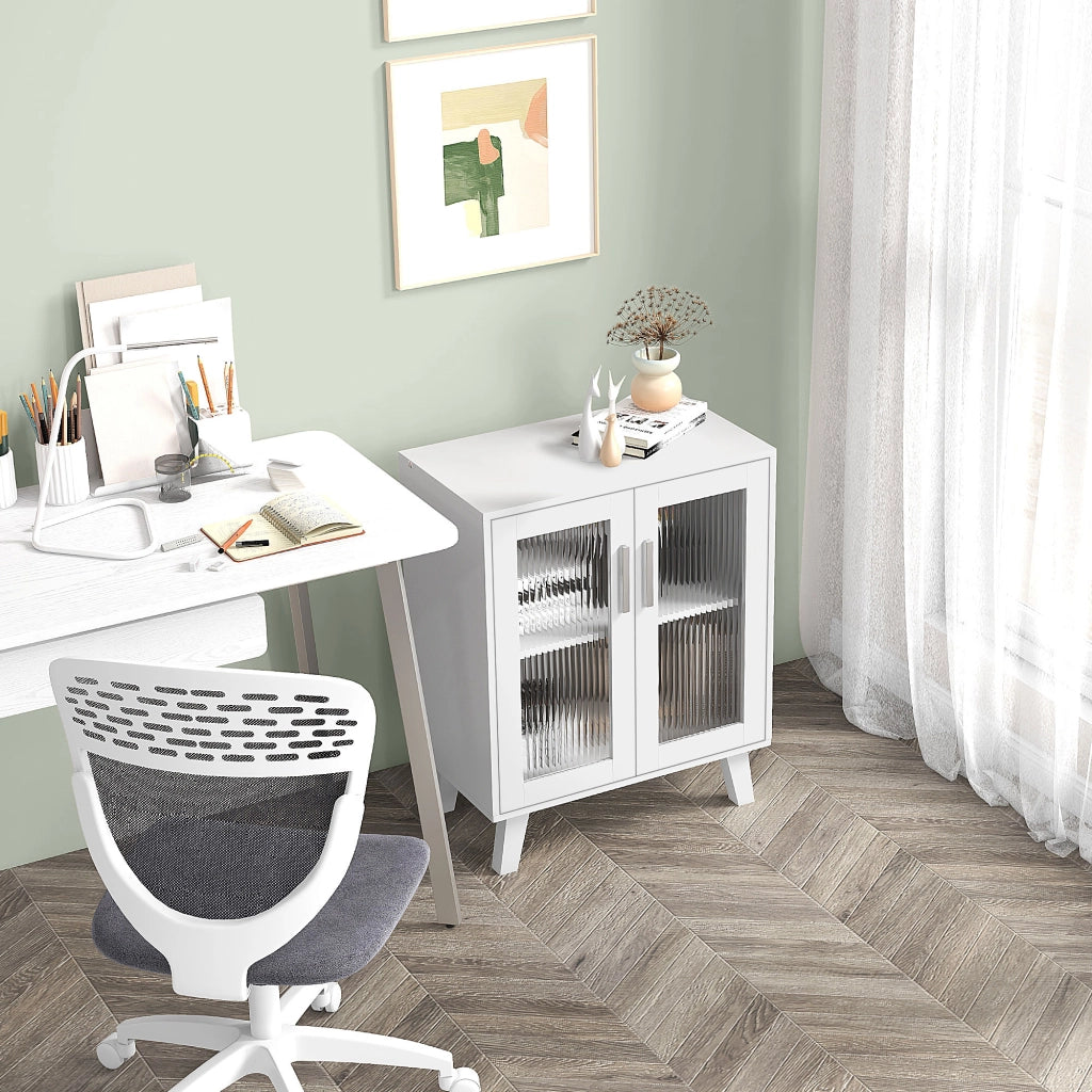 Armadio Battente con 2 Ripiani ¨C Zephmum ¨C Bianco 61x35x75 cm