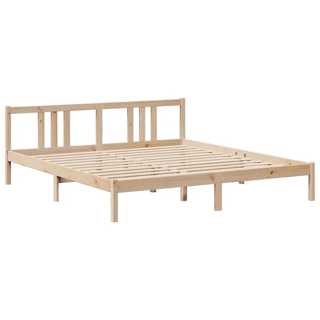 Letto Libreria senza Materasso 180x200 cm in Legno di Pino 3322347