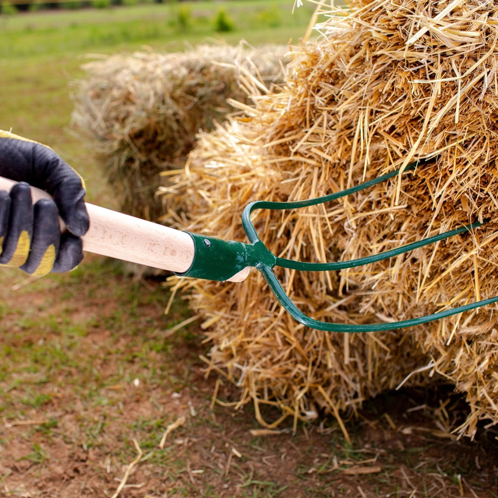 Forca KADAX per letame, fieno, paglia, giardino, a 3 rebbi, in metallo, 126 cm