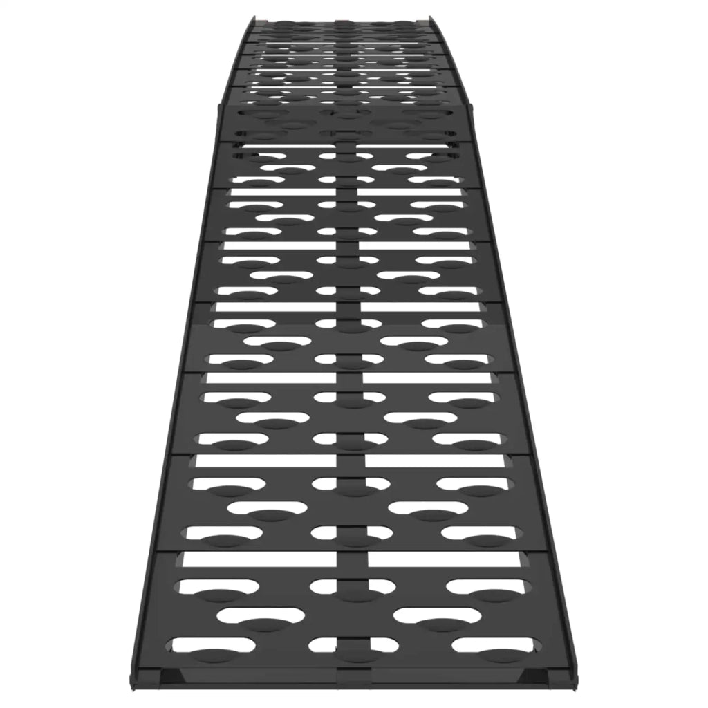 Rampe per Moto Pieghevoli 340 kg per rampa 2 pcs Nero Alluminio