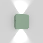Roller Lampada da parete LED per esterni ed interni in alluminio pressofuso color Salvia con doppia emissione luminosa orientabile IP54 10.5W 3000K
