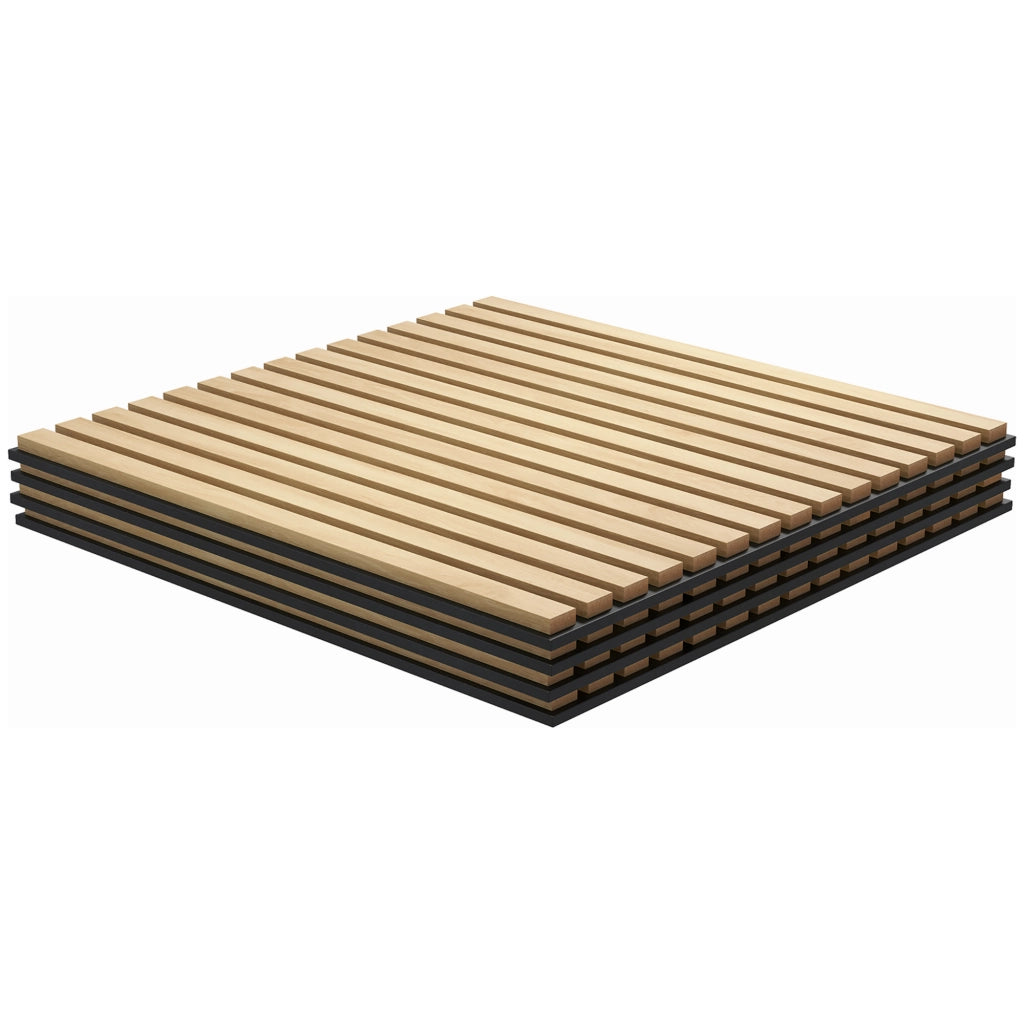 Pannello Fonoassorbente ¨C zephmum ¨C MDF e Poliestere Colore Quercia 60x60x4 cm