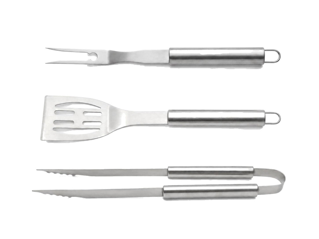 Kit utensili Barbecue da 3 pezzi in Acciaio opacizzato