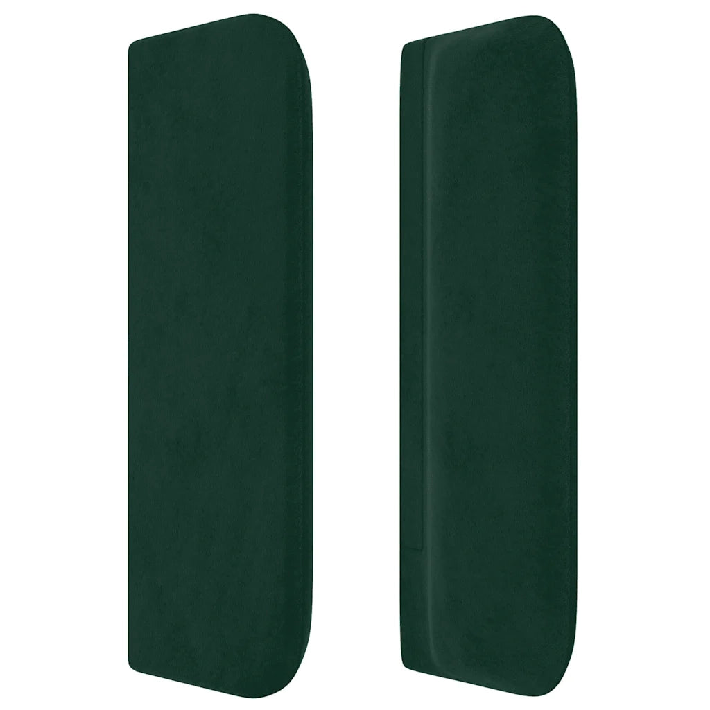 Testiera ad Orecchio Verde Scuro 163x16x78/88 cm in Velluto 3119259